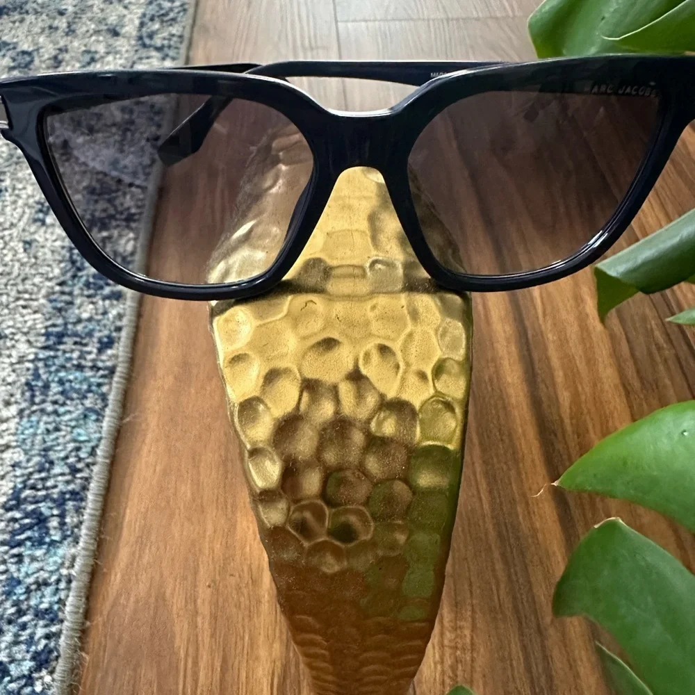 Marc Jacobs Blue Frame Sunglasses with Gold-Textured Accent